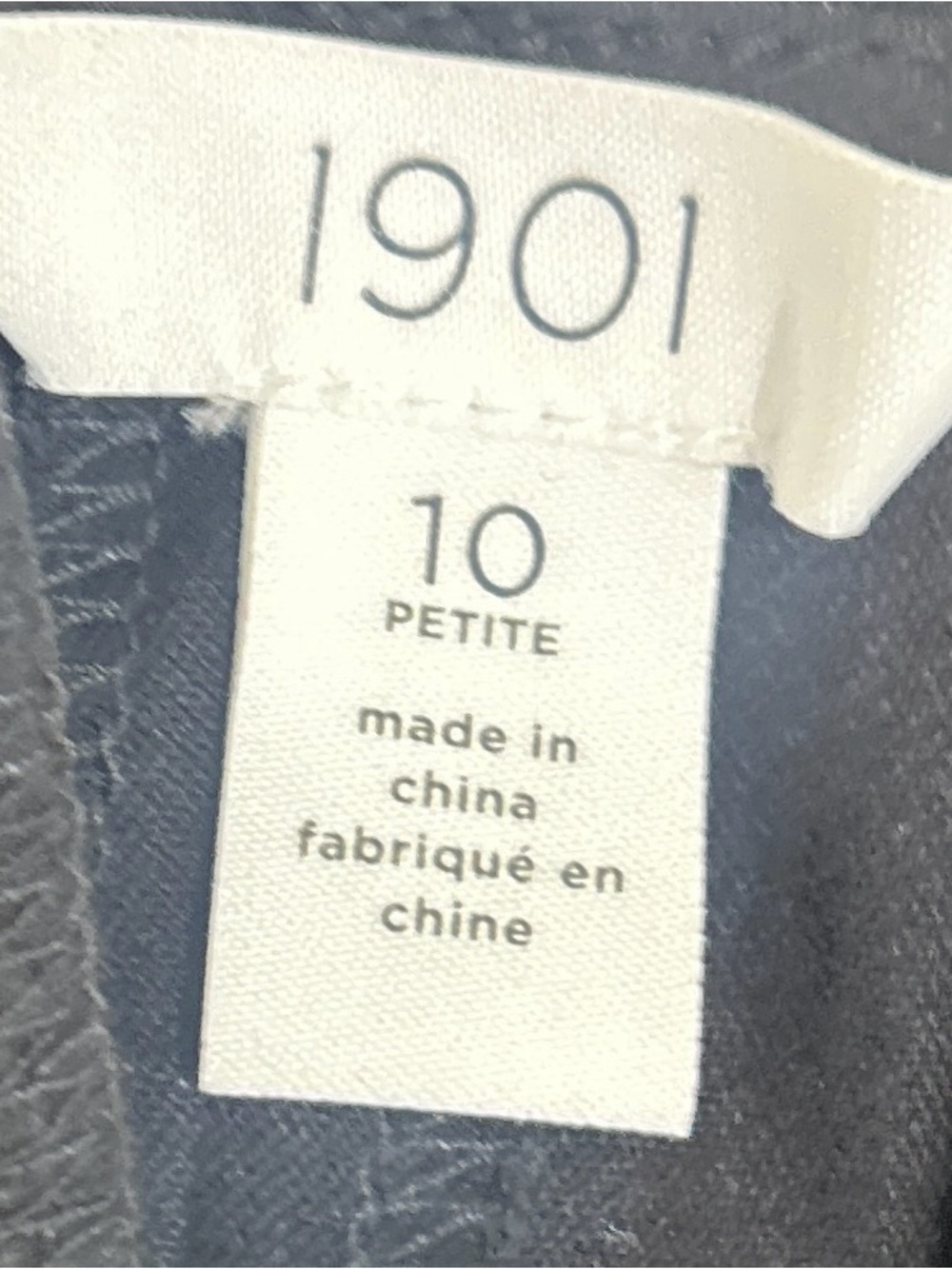 NWT 1901 Black Straight-Leg flat front stretchy Dress ankle Pants size 10 petite - Picture 6 of 7